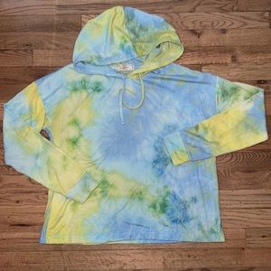 No Comment Tie Dye Hoodie Size L